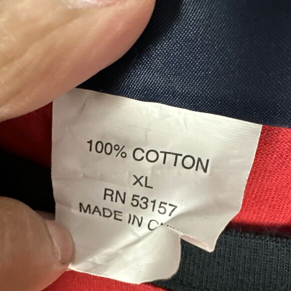 Mens NBA Chicago Bulls 3/4 Sleeve Shirt Black Red Size XL Patch Logo Late 2000s - Picture 6 of 11